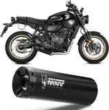 Komplette Abgasanlage Mit Katalysator Und Geräuschzulassung Hr-1 Stahl Schwarz Carbon - Mivv Kompatibel Mit Yamaha Xsr 700 (2021-2024)