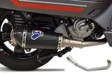 Komplette Auspuffanlage Ohne Katalysator Und Ohne Geräuschzulassung Relevance Edelstahl Schwarz Carbon Cap - Termignoni Kompatibel Mit Piaggio Vespa 250 - 300 (2008-2022)