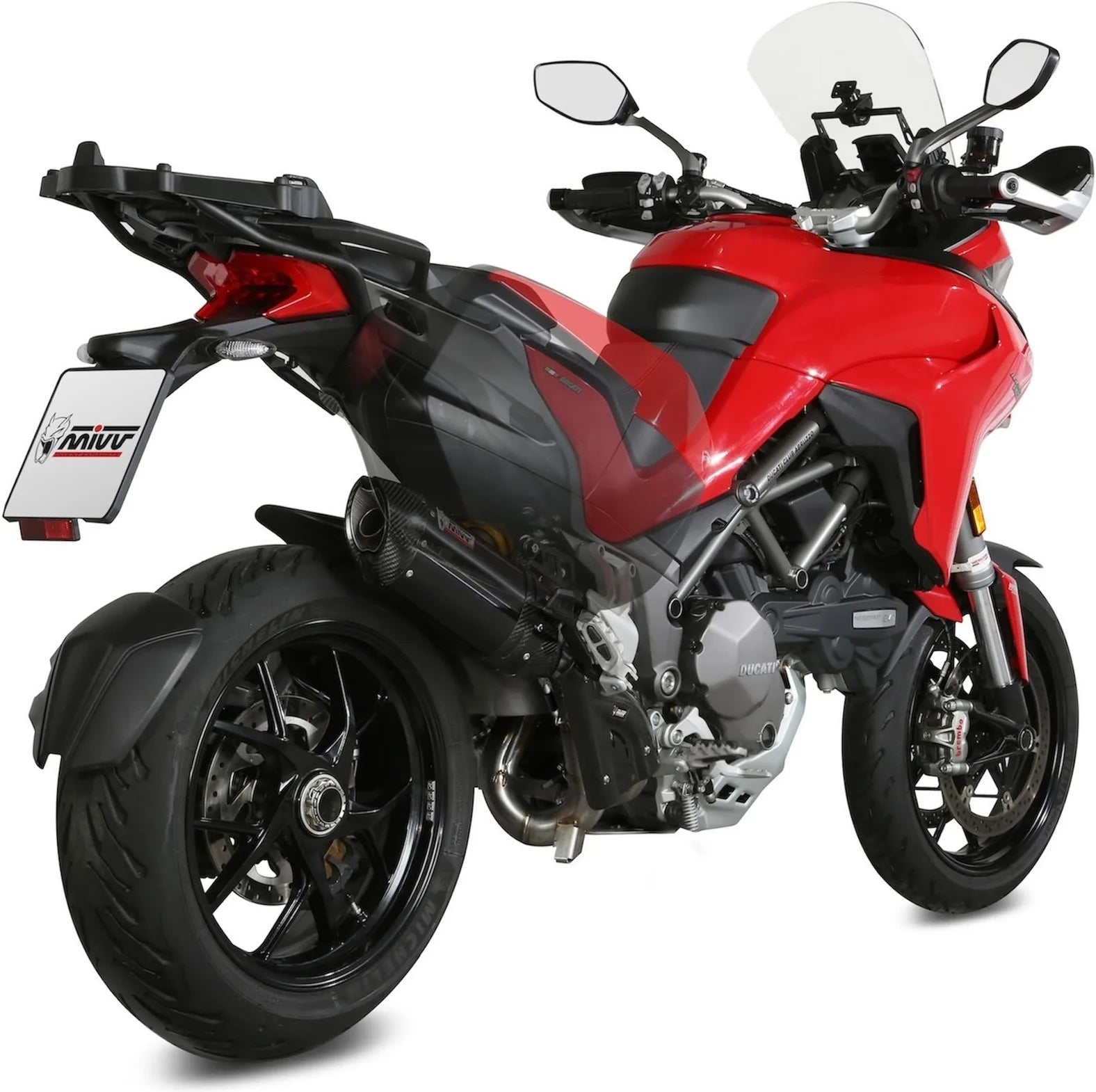 Auspuffendstück Ohne Katalysator Und Ohne Geräuschzulassung Suono Stahl Schwarz Carbon - Mivv Kompatibel Mit Ducati Multistrada 1200 (2015-2017)