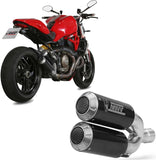 Doppelauspuffanlage Ohne Katalysator Und Ohne Geräuschzulassung Mk3 Carbon - Mivv Kompatibel Mit Ducati Monster 1200 (2014-2016)