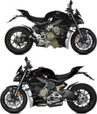 Doppelauspuffanlage Ohne Katalysator Und Ohne Geräuschzulassung X-M1 Stahl Schwarz - Mivv Kompatibel Mit Ducati Streetfighter V4 (2020-2022)
