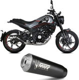 Komplette Auspuffanlage Ohne Katalysator Und Ohne Geräuschzulassung X-M1 Stahl Schwarz - Mivv Kompatibel Mit Benelli Leoncino 125 (2022-2024)