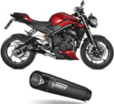 Complete Exhaust System Without Catalytic Converter And Without Sound Certification X-M5 Steel Black - Mivv Compatible With Triumph Street Triple 765 R - Rs (2023-2024)