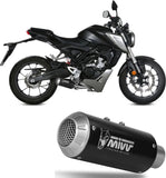 Komplette Auspuffanlage Ohne Katalysator Und Ohne Geräuschzulassung Mk3 Stahl Schwarz - Mivv Kompatibel Mit Honda Cb 125 R (2018-2020)
