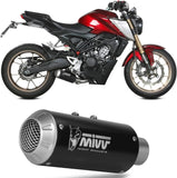 Komplette Auspuffanlage Ohne Katalysator Und Ohne Geräuschzulassung Mk3 Stahl Schwarz - Mivv Kompatibel Mit Honda Cb 125 R (2021-2024)