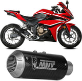 Auspuffendstück Ohne Katalysator Und Ohne Geräuschzulassung Mk3 Carbon - Mivv Kompatibel Mit Honda Cbr 500 R (2019-2020)