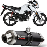 Komplette Auspuffanlage Ohne Katalysator Und Ohne Geräuschzulassung Gp Stahl Schwarz - Mivv Kompatibel Mit Honda Cb 125 F (2021-2024)