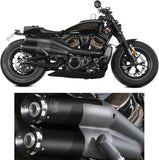 Doppelauspuffanlage Ohne Katalysator Und Ohne Geräuschzulassung Hr-1 Stahl Schwarz - Mivv Kompatibel Mit Harley-Davidson Sportster S (2021-2024)