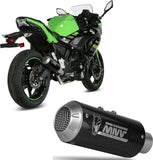 Komplette Auspuffanlage Ohne Katalysator Und Ohne Geräuschzulassung Mk3 Carbon - Mivv Kompatibel Mit Kawasaki Z 650 (2017-2023)