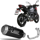 Komplette Auspuffanlage Ohne Katalysator Und Ohne Geräuschzulassung Mk3 Carbon - Mivv Kompatibel Mit Kawasaki Z 400 (2021-2023)