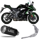 Komplette Auspuffanlage Ohne Katalysator Und Ohne Geräuschzulassung Mk3 Carbon - Mivv Kompatibel Mit Kawasaki Ninja 1000 Tourer (2020-2024)