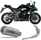 Komplette Auspuffanlage Ohne Katalysator Und Ohne Geräuschzulassung Mk3 Edelstahl - Mivv Kompatibel Mit Kawasaki Ninja 1000 Sx (2020-2024)