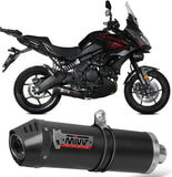 Komplette Auspuffanlage Ohne Katalysator Und Ohne Geräuschzulassung Oval Carbon Carbon - Mivv Kompatibel Mit Kawasaki Versys 650 (2021-2023)