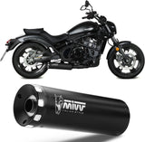 Komplette Auspuffanlage Ohne Katalysator Und Ohne Geräuschzulassung Hr-1 Stahl Schwarz - Mivv Kompatibel Mit Kawasaki Vulcan S (2017-2023)