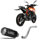 Komplette Auspuffanlage Ohne Katalysator Und Ohne Geräuschzulassung Mk3 Carbon - Mivv Kompatibel Mit Ktm 125 Duke (2017-2020)
