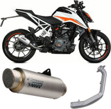 Komplette Auspuffanlage Ohne Katalysator Und Ohne Geräuschzulassung Mk3 Edelstahl - Mivv Kompatibel Mit Ktm 125 Duke (2021-2023)