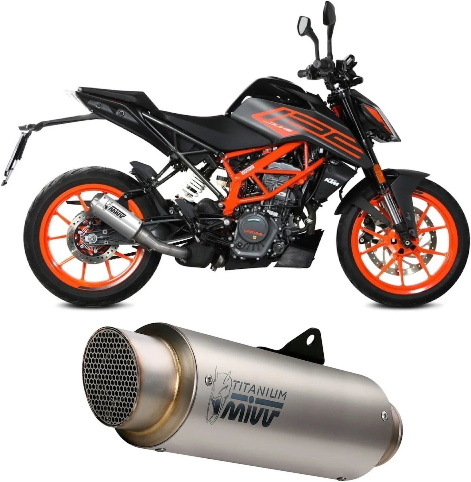 Auspuffendstück Ohne Katalysator Und Ohne Geräuschzulassung Mk3 Edelstahl - Mivv Kompatibel Mit Ktm 125 Duke (2021-2023)