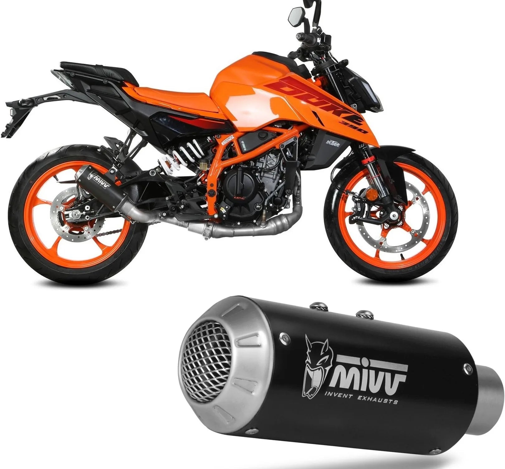 Auspuffendstück Ohne Katalysator Und Ohne Geräuschzulassung Mk3 Stahl Schwarz - Mivv Kompatibel Mit Ktm 125 Duke (2024)