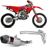 Komplette Auspuffanlage Ohne Katalysator Und Mit Fim-Zulassung Str1 Titan Carbon - Mivv Kompatibel Mit Honda Crf 450 (2021-2024)