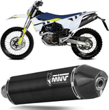 Auspuffendstück Ohne Katalysator Und Ohne Geräuschzulassung Str1 Stahl Schwarz - Mivv Kompatibel Mit Husqvarna 701 Enduro - Supermoto (2021-2024)