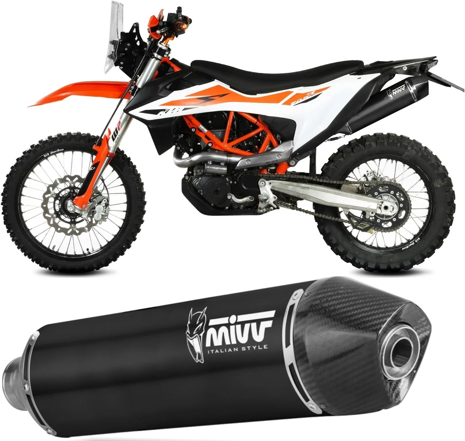Auspuffendstück Ohne Katalysator Und Ohne Geräuschzulassung Str1 Stahl Schwarz - Mivv Kompatibel Mit Ktm 690 Smc R (2021-2024)