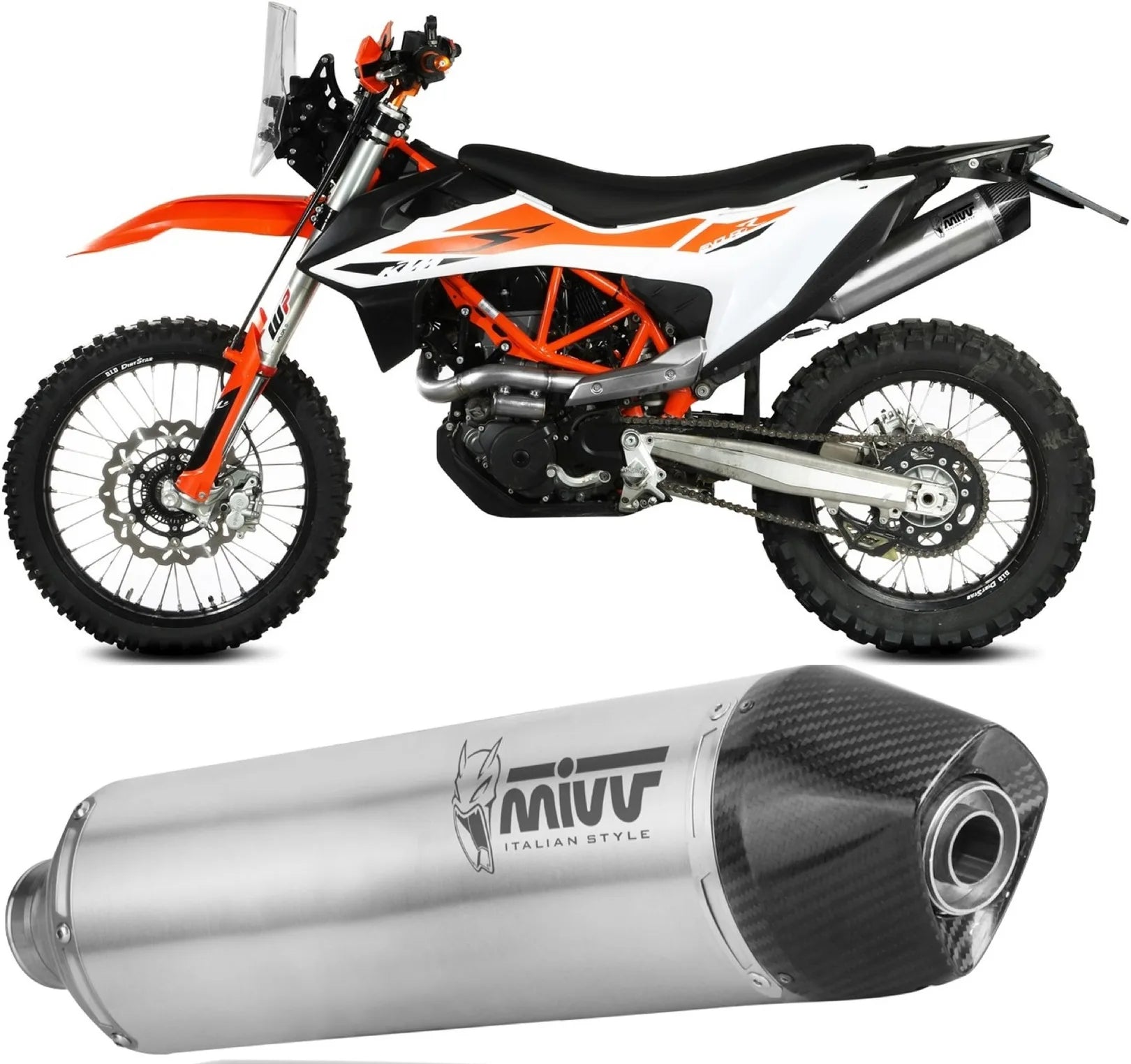 Auspuffendstück Ohne Katalysator Und Ohne Geräuschzulassung Str1 Edelstahl - Mivv Kompatibel Mit Ktm 690 Enduro R (2021-2024)