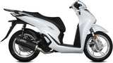 Komplette Auspuffanlage Ohne Katalysator Und Ohne Geräuschzulassung Mover Stahl Schwarz - Mivv Kompatibel Mit Honda Sh 125 (2020-2024)