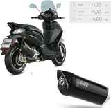 Auspuffendstück Ohne Katalysator Und Ohne Geräuschzulassung Mover Stahl Schwarz - Mivv Kompatibel Mit Piaggio Beverly 300 (2010-2020)