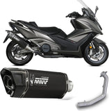 Komplette Auspuffanlage Ohne Katalysator Und Ohne Geräuschzulassung Sr-1 Titan Schwarz - Mivv Kompatibel Mit Kymco Ak 550 (2021-2024)