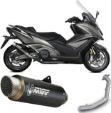 Komplette Auspuffanlage Ohne Katalysator Und Ohne Geräuschzulassung Gppro Stahl Schwarz - Mivv Kompatibel Mit Kymco Ak 550 (2021-2024)