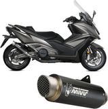Auspuffendstück Ohne Katalysator Und Ohne Geräuschzulassung Gppro Stahl Schwarz - Mivv Kompatibel Mit Kymco Ak 550 (2021-2024)