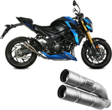 Auspuffendstück Ohne Katalysator Und Ohne Geräuschzulassung Double Gun Edelstahl - Mivv Kompatibel Mit Suzuki Gsx-S 750 (2017-2020)