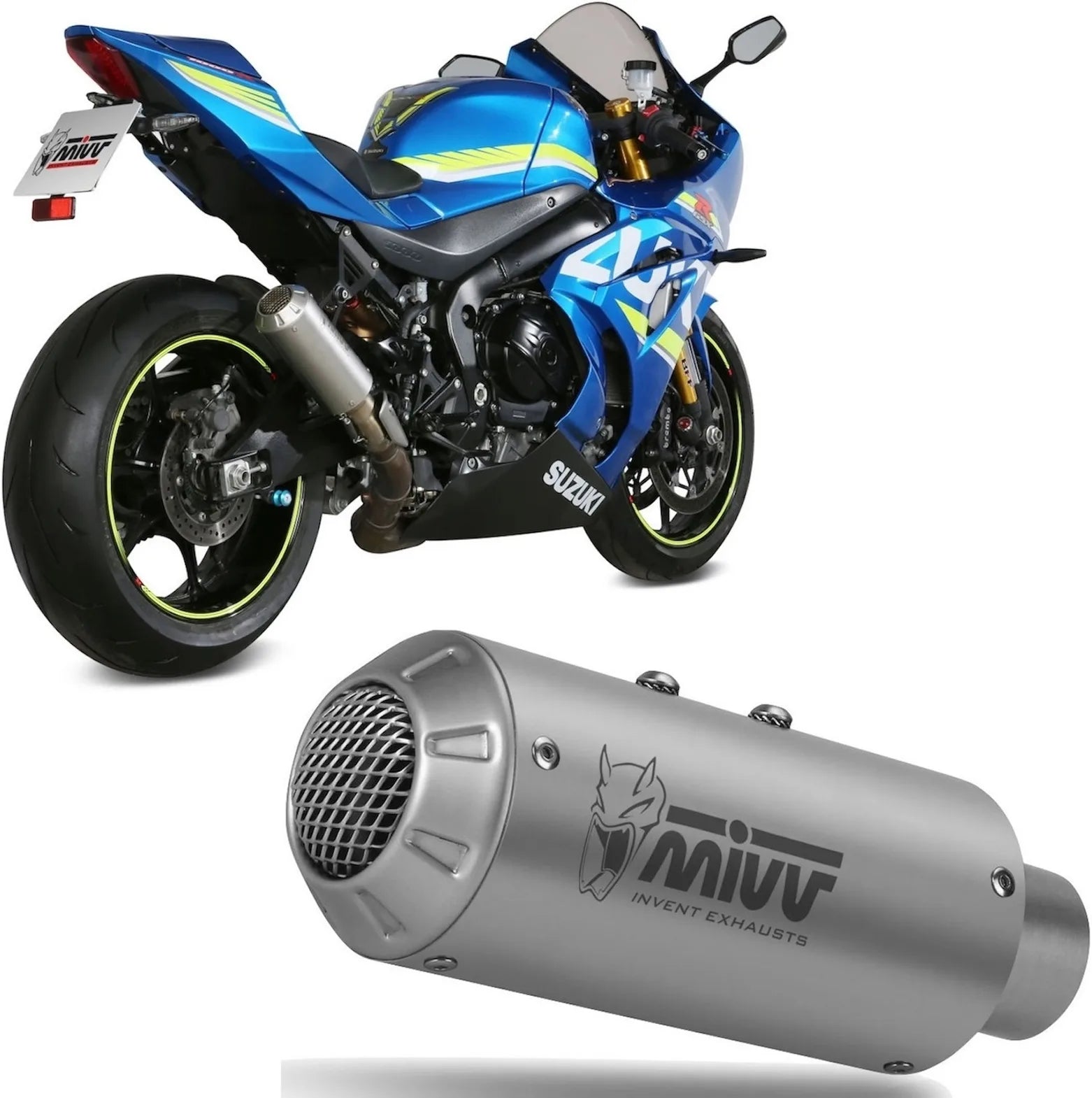 Auspuffendstück Ohne Katalysator Und Ohne Geräuschzulassung Mk3 Edelstahl - Mivv Kompatibel Mit Suzuki Gsx-R 1000 (2017-2020)