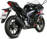 Komplette Auspuffanlage Ohne Katalysator Und Ohne Geräuschzulassung Suono Stahl Schwarz Carbon - Mivv Kompatibel Mit Suzuki Gsx-S 125 (2017-2020)