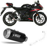 Komplette Auspuffanlage Ohne Katalysator Und Ohne Geräuschzulassung Mk3 Stahl Schwarz - Mivv Kompatibel Mit Suzuki Gsx-R 125 (2017-2020)
