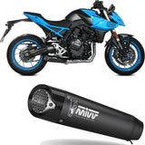 Komplette Auspuffanlage Ohne Katalysator Und Ohne Geräuschzulassung X-M5 Stahl Schwarz Carbon - Mivv Kompatibel Mit Suzuki Gsx 8S (2022-2024)