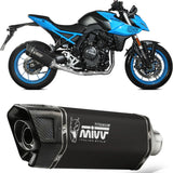 Komplette Auspuffanlage Ohne Katalysator Und Ohne Geräuschzulassung Sr-1 Stahl Schwarz - Mivv Kompatibel Mit Suzuki Gsx 8S (2022-2024)