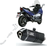 Komplette Auspuffanlage Ohne Katalysator Und Ohne Geräuschzulassung Speed Edge Stahl Schwarz Carbon - Mivv Kompatibel Mit Sym Max Sym Tl 500 (2020)