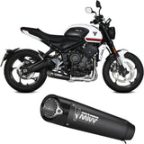 Komplette Auspuffanlage Ohne Katalysator Und Ohne Geräuschzulassung X-M5 Stahl Schwarz Carbon - Mivv Kompatibel Mit Triumph Trident 660 (2021-2024)