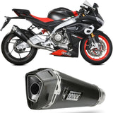 Komplette Auspuffanlage Ohne Katalysator Und Ohne Geräuschzulassung Delta Race Carbon Carbon - Mivv Kompatibel Mit Aprilia Tuono 660 (2021-2024)