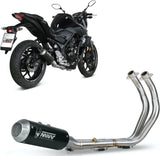 Komplette Auspuffanlage Ohne Katalysator Und Ohne Geräuschzulassung Mk3 Stahl Schwarz - Mivv Kompatibel Mit Yamaha Yzf-R3 (2015-2024)