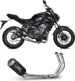 Komplette Auspuffanlage Ohne Katalysator Und Ohne Geräuschzulassung Mk3 Carbon - Mivv Kompatibel Mit Yamaha Fz-07 (2014-2024)