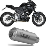 Komplette Auspuffanlage Ohne Katalysator Und Ohne Geräuschzulassung Mk3 Edelstahl - Mivv Kompatibel Mit Yamaha Mt-125 (2020-2024)