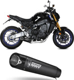 Komplette Auspuffanlage Ohne Katalysator Und Ohne Geräuschzulassung X-M5 Stahl Schwarz Carbon - Mivv Kompatibel Mit Yamaha Fz-09 (2021-2023)
