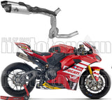 Komplette Auspuffanlage Ohne Katalysator Und Ohne Geräuschzulassung Round Competition Titan Endkappe Carby - Arrow Special Parts Kompatibel Mit Ducati Panigale V2 / S (2025-2026)