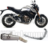Komplette Auspuffanlage Ohne Katalysator Und Ohne Geräuschzulassung Pro-Race Titan Titan - Arrow Special Parts Kompatibel Mit Honda Cb 650 R (2019-2023)