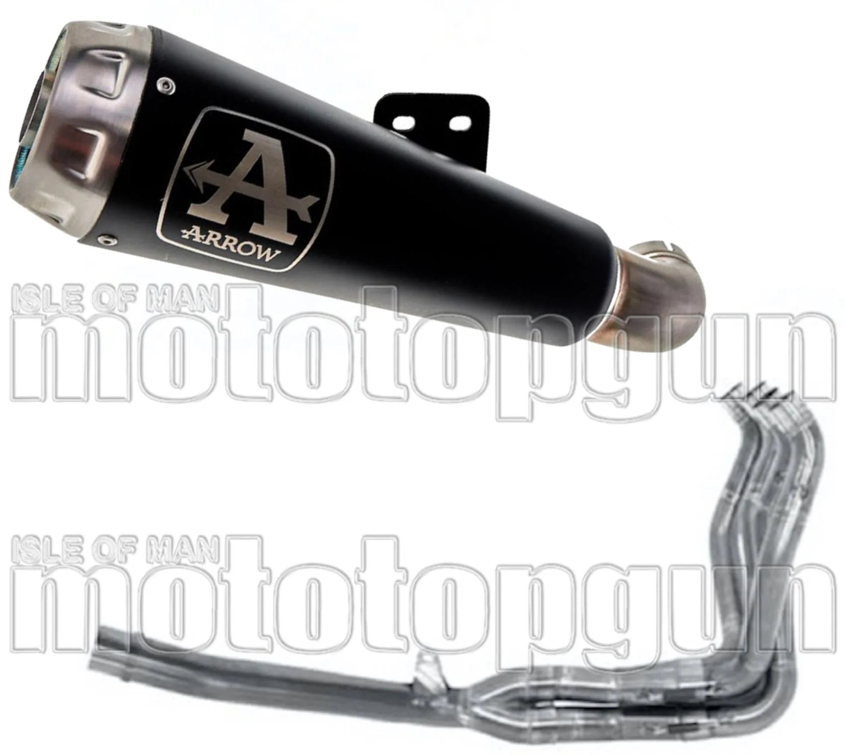Komplette Auspuffanlage Ohne Katalysator Und Ohne Geräuschzulassung Pro-Race Nichrom Schwarz Edelstahl - Arrow Special Parts Kompatibel Mit Suzuki Gsx-R 1000 (2017-2020)