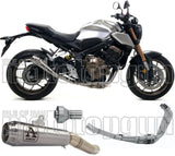Komplette Auspuffanlage Ohne Katalysator Und Ohne Geräuschzulassung Pro-Race Titan Titan - Arrow Special Parts Kompatibel Mit Honda Cb 650 R (2019-2023)