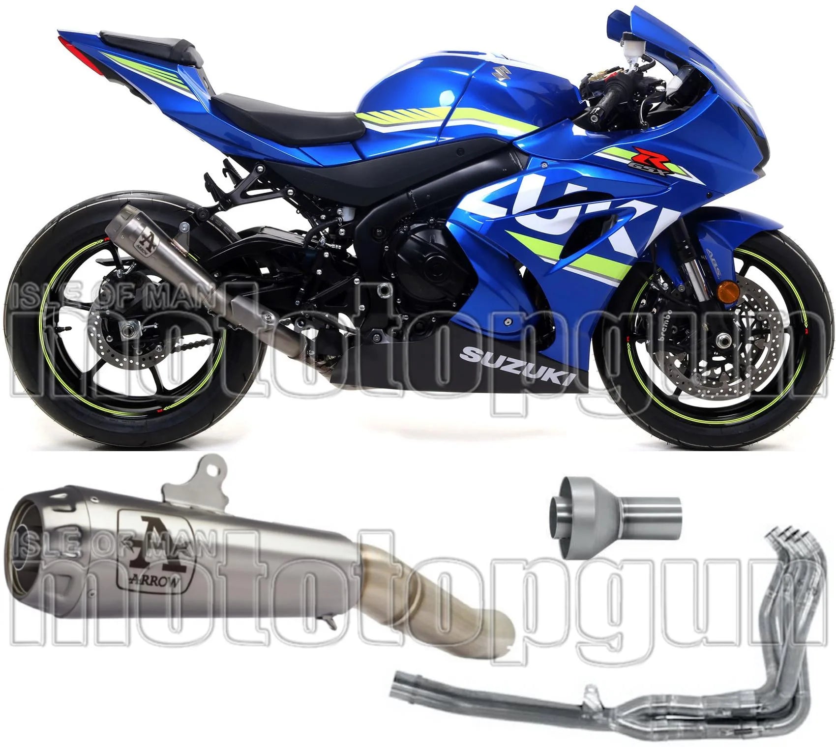 Komplette Auspuffanlage Ohne Katalysator Und Ohne Geräuschzulassung Pro-Race Nichrom Edelstahl - Arrow Special Parts Kompatibel Mit Suzuki Gsx-R 1000 (2017-2020)