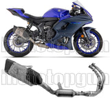 Komplette Auspuffanlage Ohne Katalysator Und Ohne Geräuschzulassung Pista Competition Full Titan Carbon - Arrow Special Parts Kompatibel Mit Yamaha Yzf R7 (2021-2024)